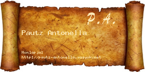 Pautz Antonella névjegykártya